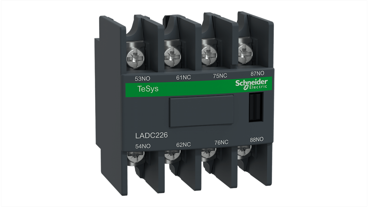 Schneider Electric LADN Hilfskontaktblock 4-polig TeSys, 2 Schließer / 2 Öffner Frontmontage 10 A