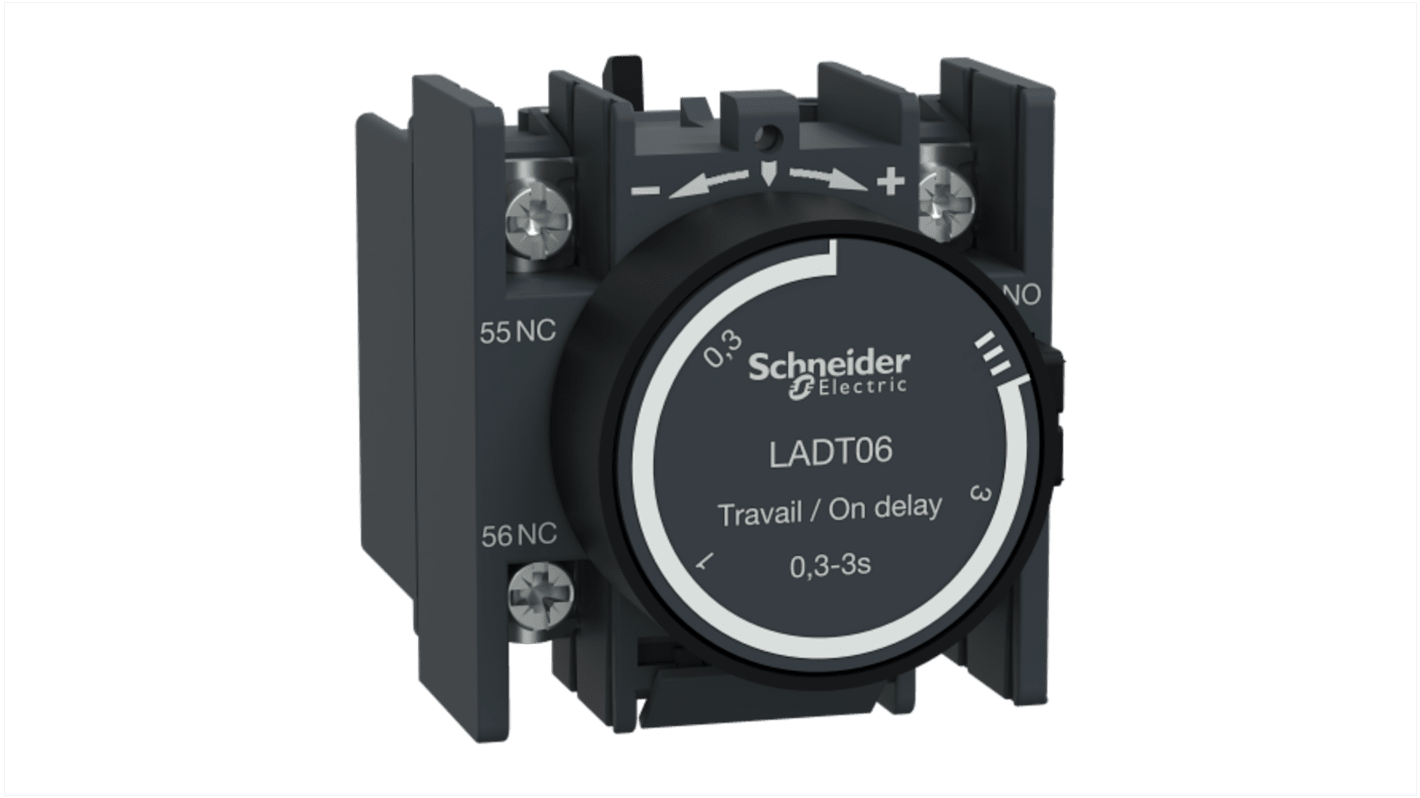 Blocco di contatti ausiliari Schneider Electric, 2 contatti, 1 NA + 1 NC, montaggio frontale, serie LADN