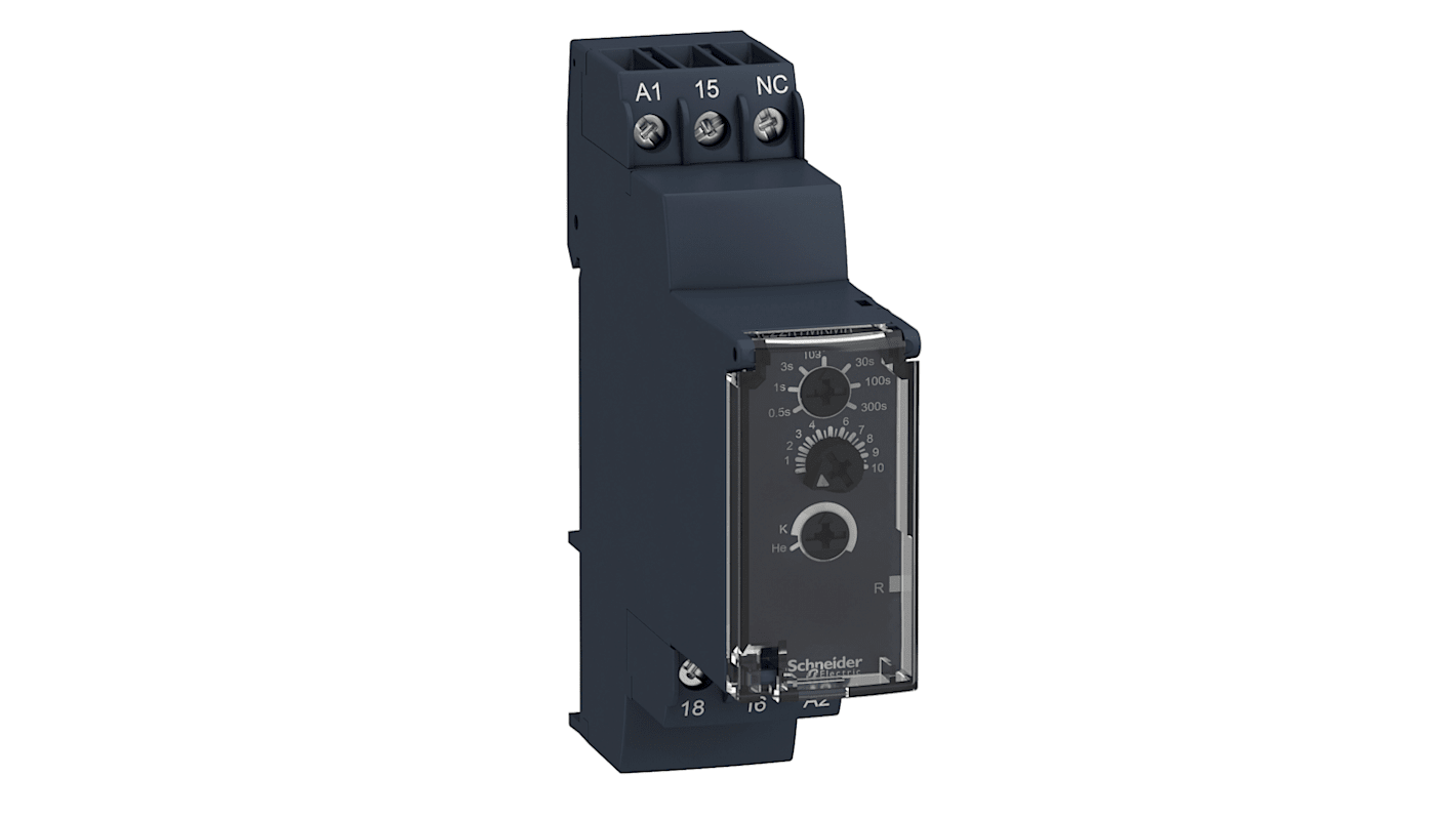 Schneider Electric Harmony Time Series DIN Rail Mount Timer Relay, 24 - 240V ac/dc, 1-Contact, 0.05 - 300s, SPDT