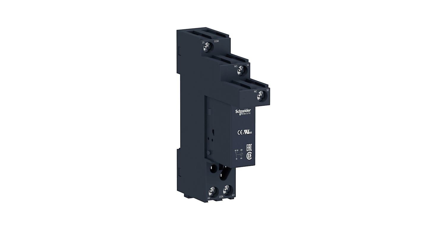 Schneider Electric RSB Interface Relais, 24V ac / 24V ac, 1-poliger Wechsler Steckanschluss 300/ 5V dc