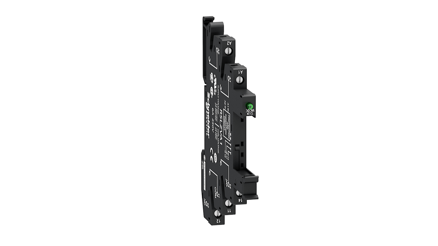 Zócalo de relé Schneider Electric Harmony Relay RSL, para carril DIN