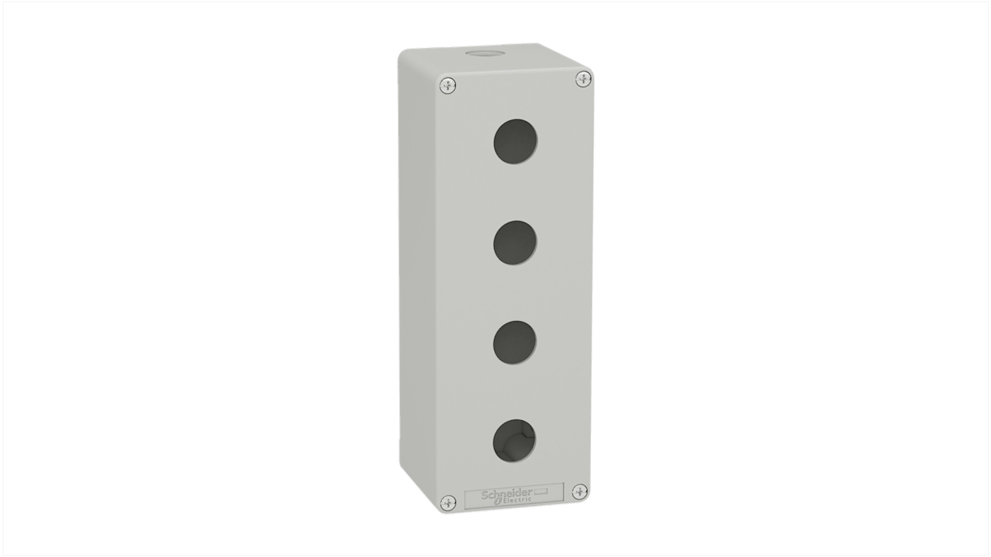 Schneider Electric Grey Die Cast Zinc XAPD Empty Control Station - 4 Hole 22mm Diameter