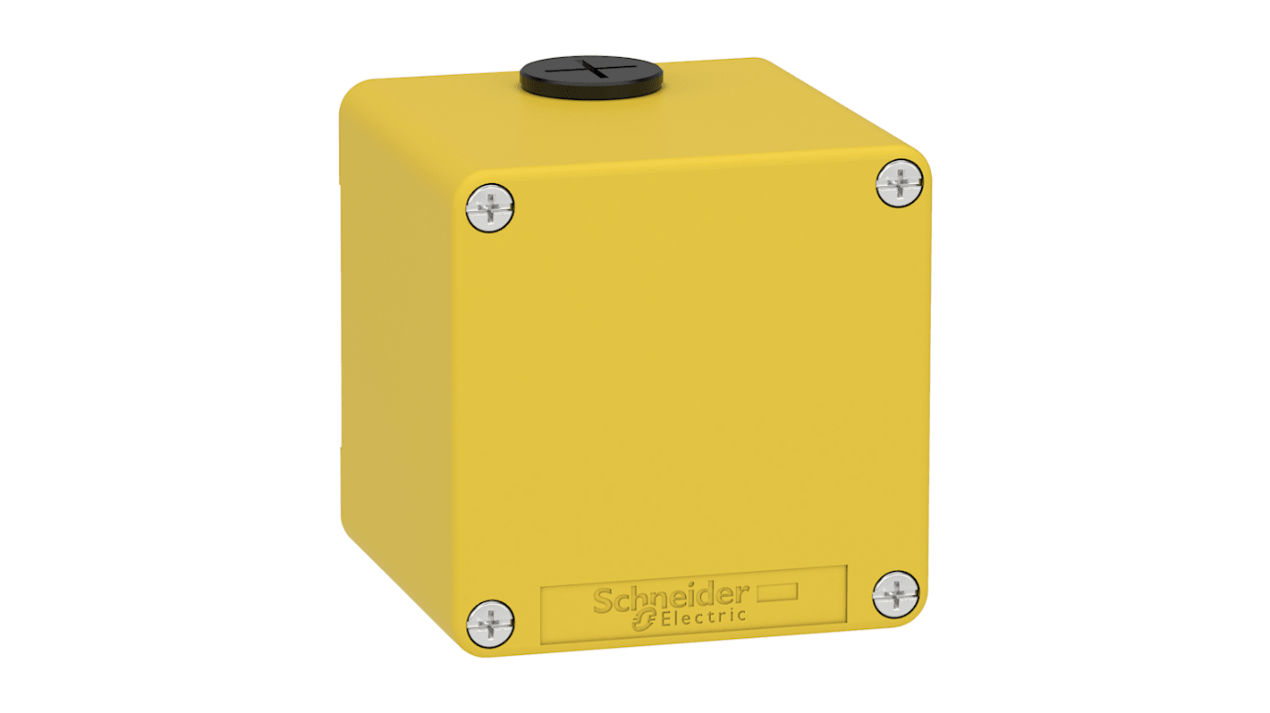 Schneider Electric Yellow Die Cast Zinc XAPK Empty Control Station - Without Cutout Hole