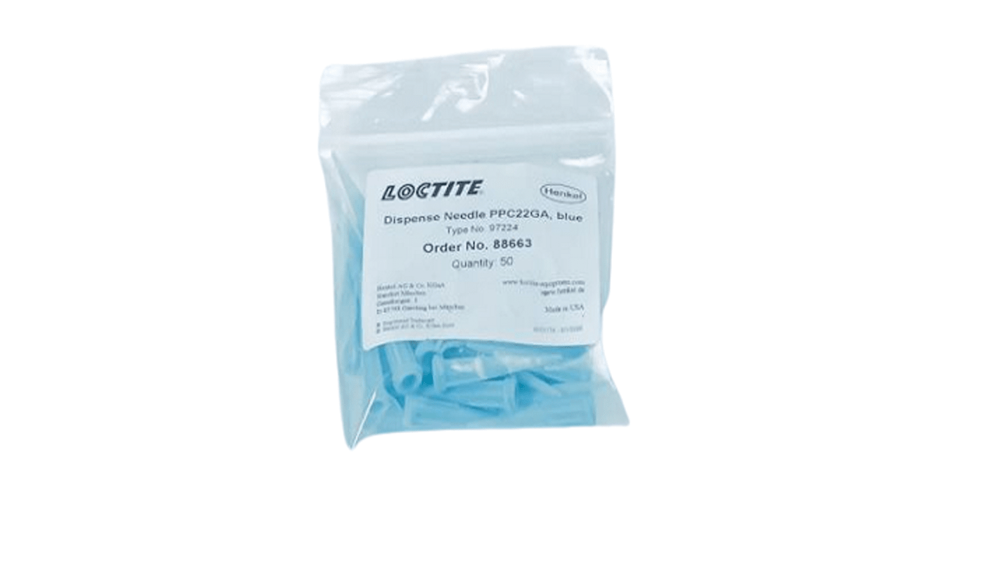 Loctite 97224 Dosierspitze Konisch, Blau, Größe 22, für Spritzen im Luer-Lok-Stil