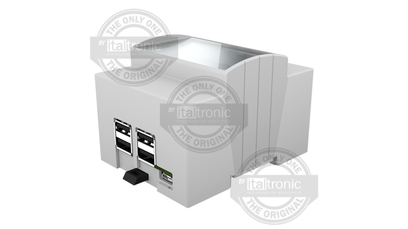 Italtronic Solid Top Enclosure Type, 71.3 x 90.5 x 62mm, ABS DIN Rail Enclosure Kit