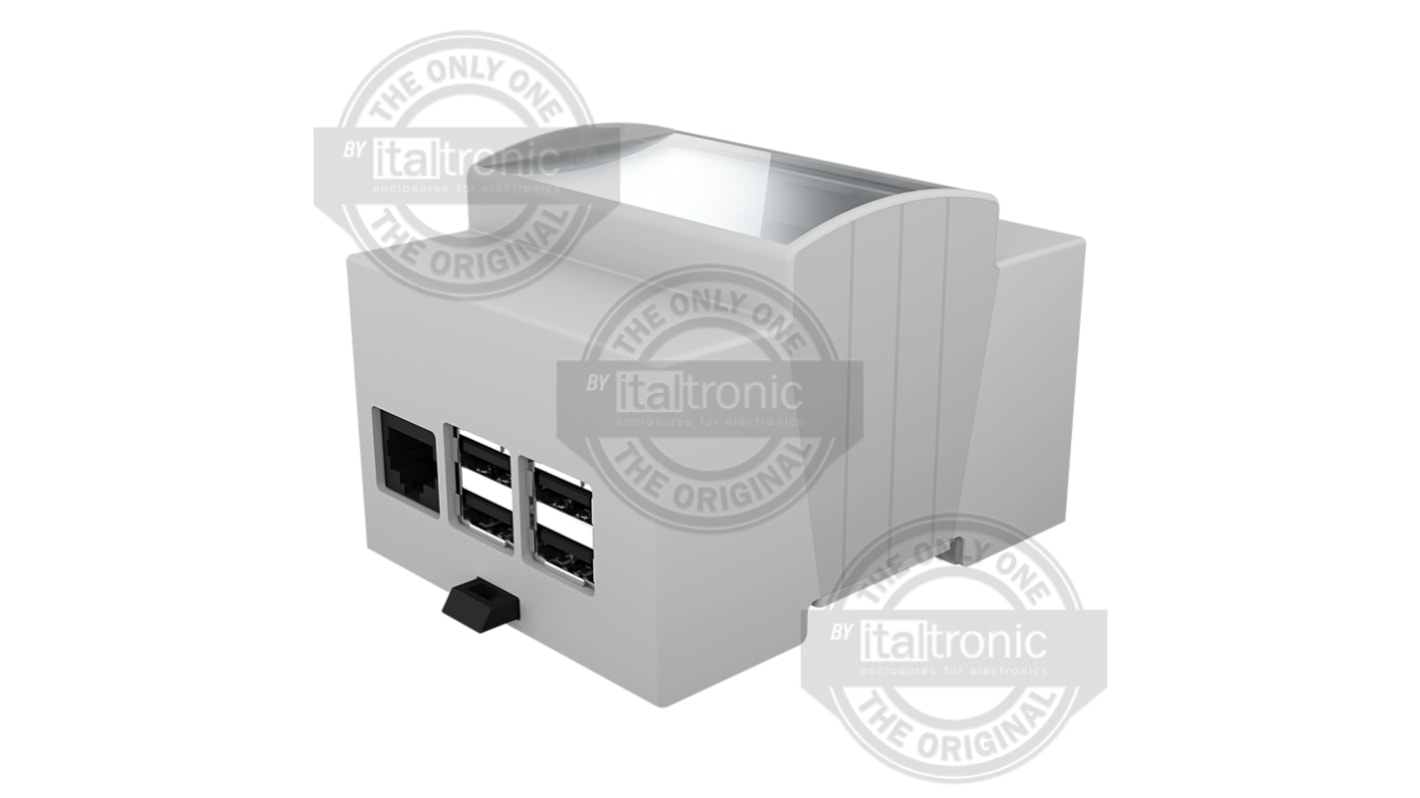 Italtronic Solid Top Enclosure Type, ABS, Polycarbonate DIN Rail Enclosure Kit