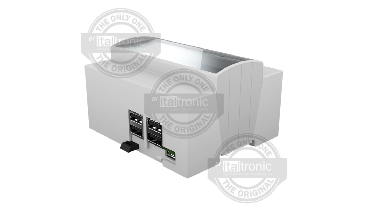 Italtronic Solid Top Enclosure Type, 106.3 x 90.5 x 62mm, ABS DIN Rail Enclosure Kit