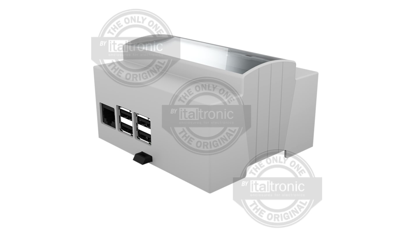 Italtronic Solid Top Enclosure Type, 106.3 x 90.5 x 62mm, ABS DIN Rail Enclosure Kit