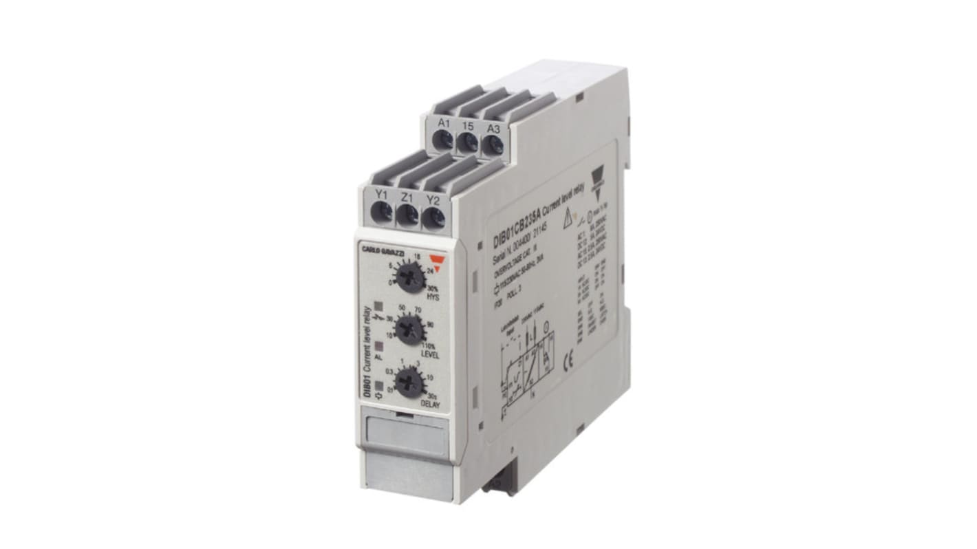 Carlo Gavazzi Current Monitoring Relay, 1 Phase, SPDT
