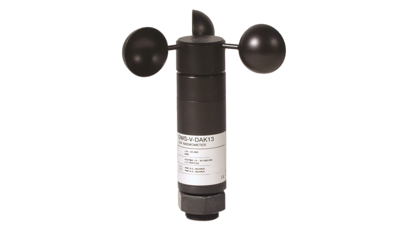 Carlo Gavazzi DWS Schalenanemometer Stecker – Buchse für Gebäude, Kräne, Grünhäuser, Wetterstationen, Windkraftanlagen