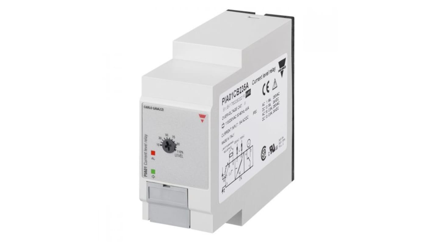 PIA01CB235A Carlo Gavazzi Current Monitoring Relay, 1 Phase, SPDT RS