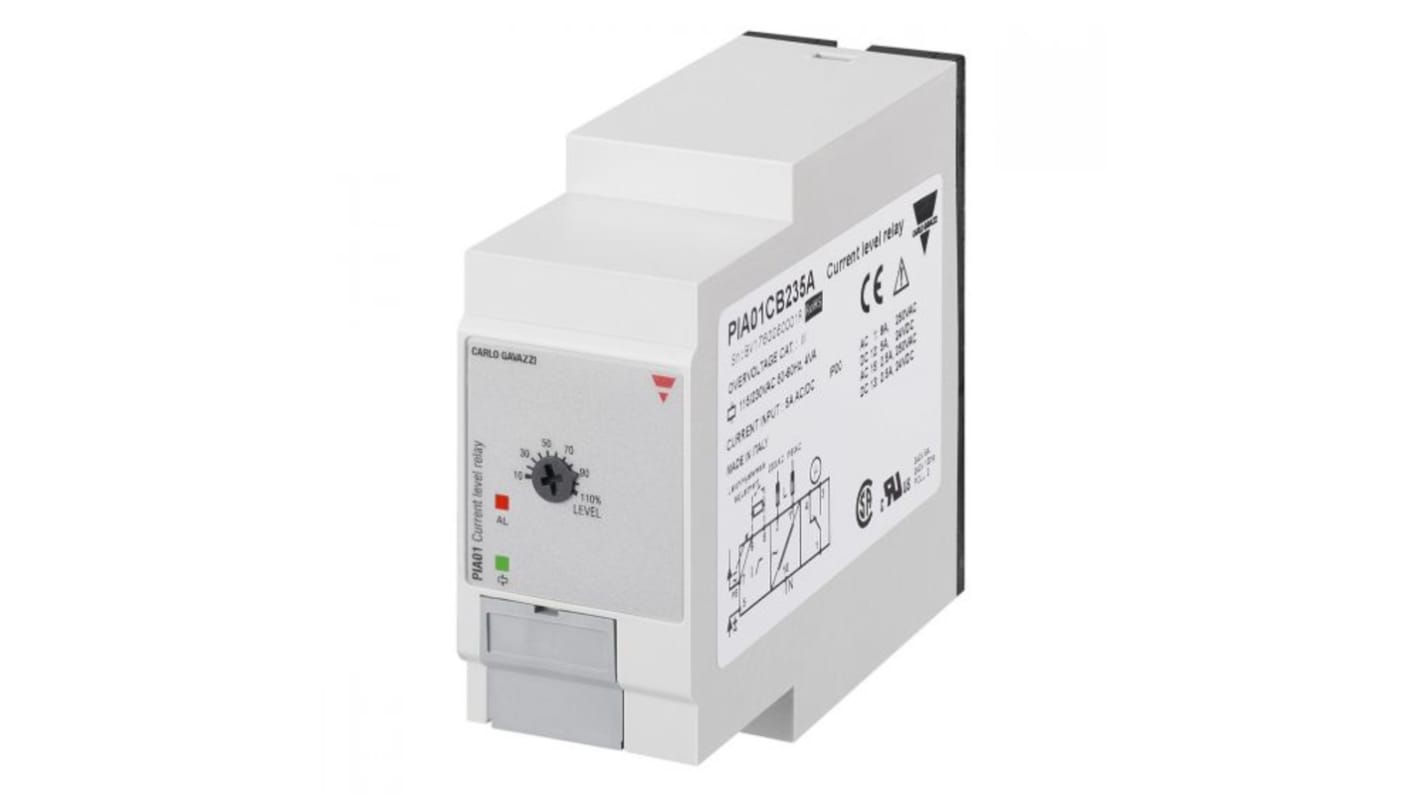 Carlo Gavazzi Current Monitoring Relay, 1 Phase, SPDT