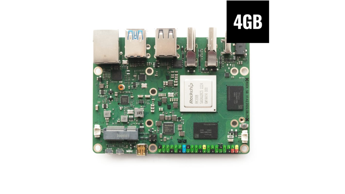 Ordenador de placa única OKdo Bulk ROCK 5 modelo B de 4 GB - Caja de 50