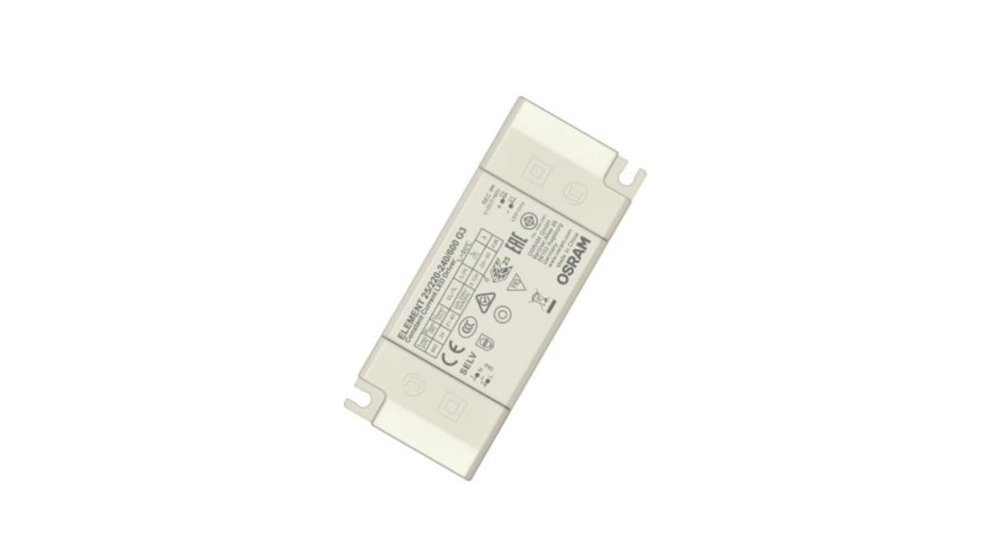 Driver LED corriente constante Osram, IN: 220 →240 V, OUT: 21 → 40V, 150 → 1050mA, 24W, no