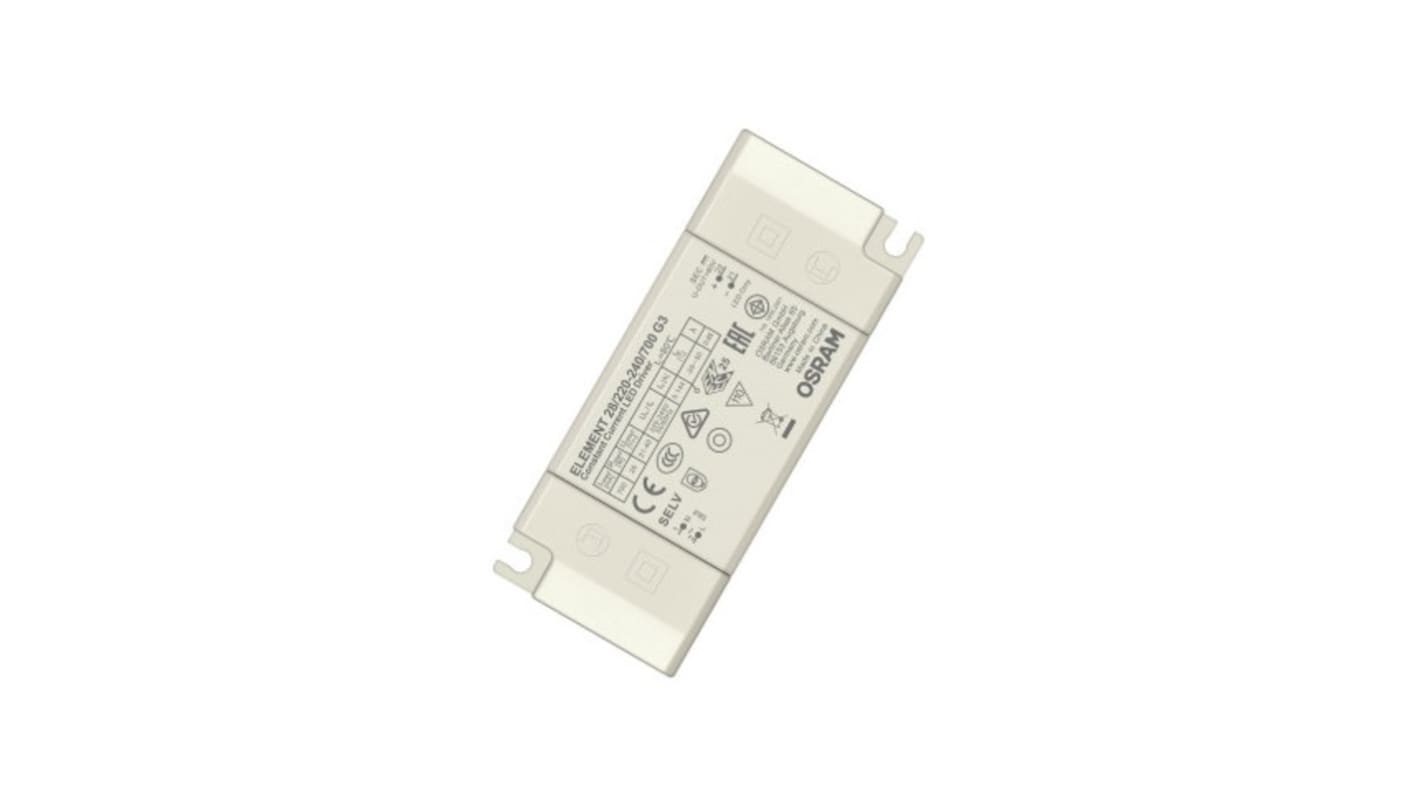 Driver LED corriente constante Osram, IN: 220 →240 V, OUT: 21 → 40V, 150 → 1050mA, 28W, no