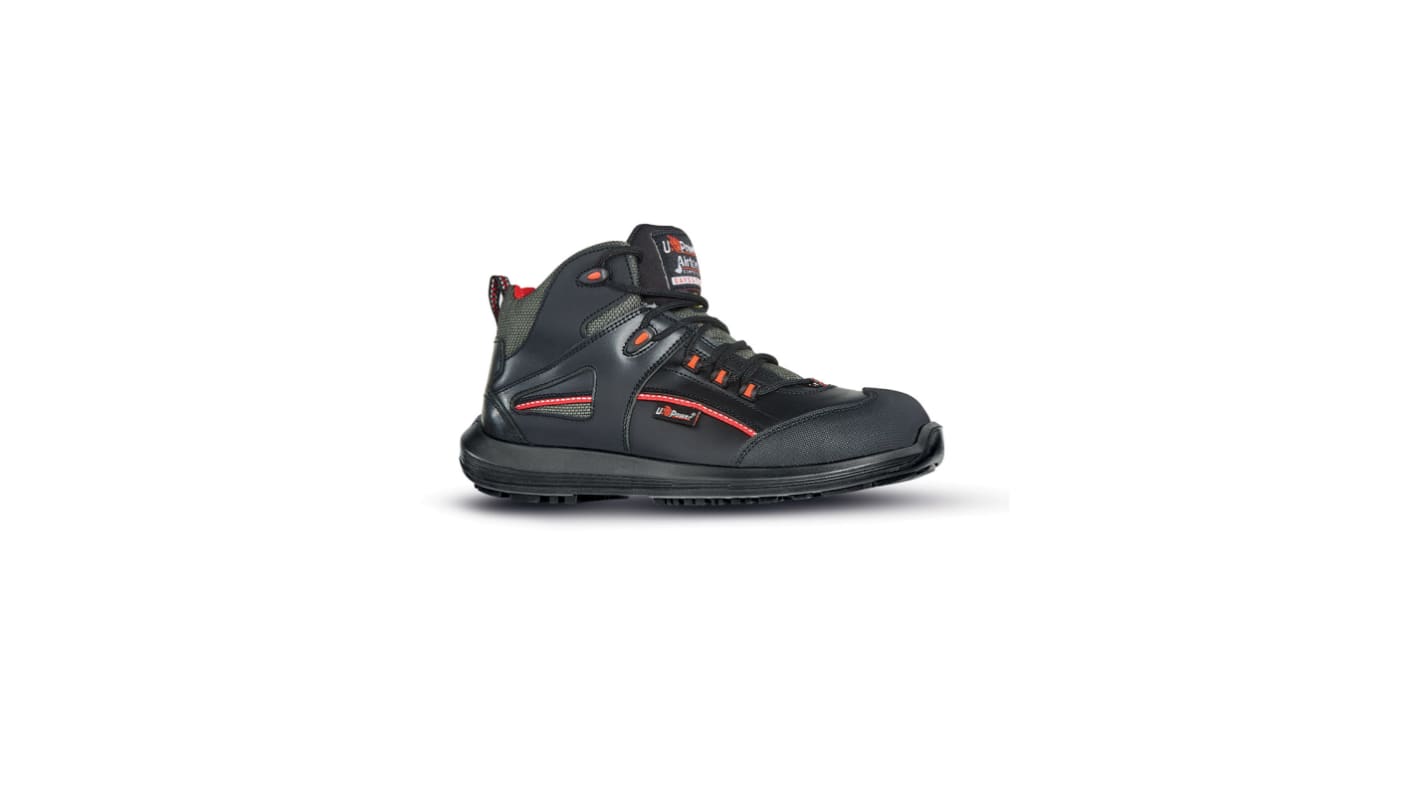 Scarpe sportive antinfortunistiche S3 UPower, , Unisex tg. 41, col. Nero, resistenti all'acqua, con puntale di sicurezza