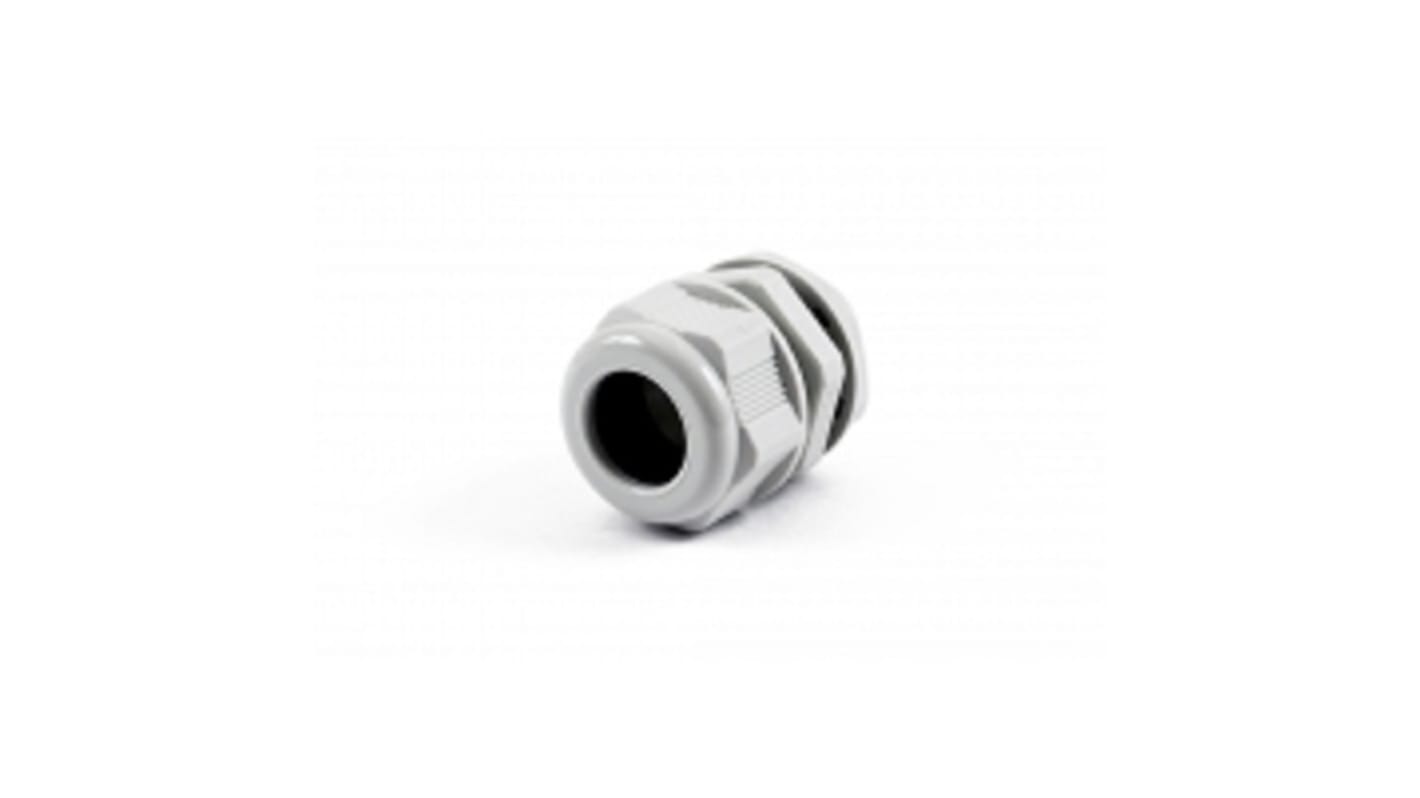 Hammond 1427NCG Series Grey Nylon Cable Gland, M32 Thread, 18mm Min, 25mm Max, IP68