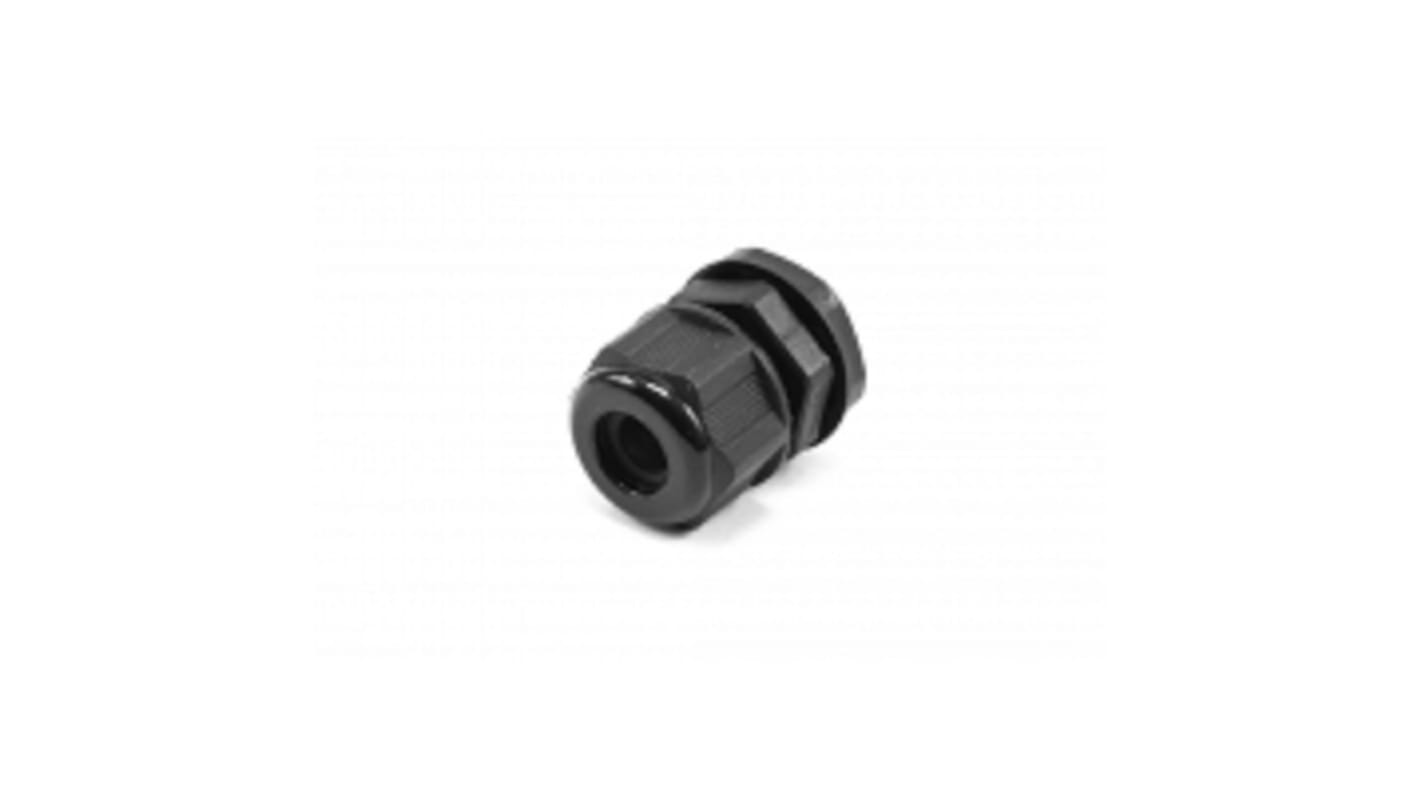 Hammond 1427NCG Series Black Nylon Cable Gland, PG11 Thread, 5mm Min, 10mm Max, IP68