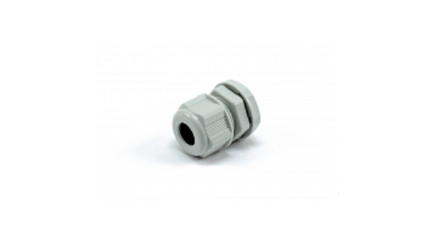 Hammond 1427NCG Series Grey Nylon Cable Gland, PG11 Thread, 5mm Min, 10mm Max, IP68