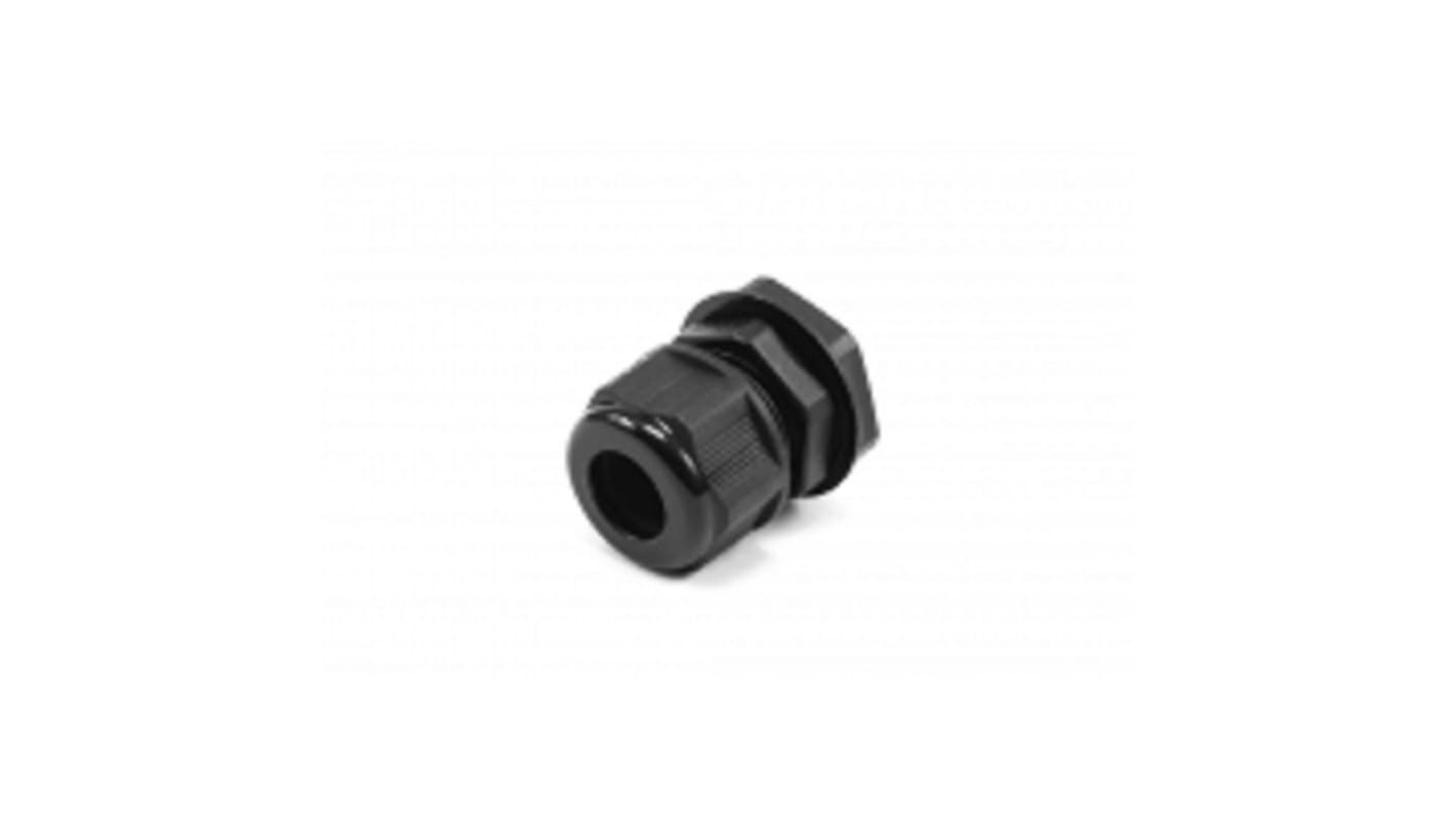 Prensaestopas Hammond 1427NCG de Nylon Negro, rosca PG13.5, contratuerca incluida, IP68