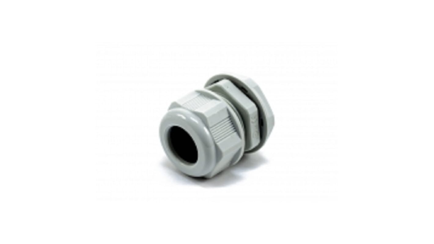 Hammond 1427NCG Series Grey Nylon Cable Gland, PG21 Thread, 13mm Min, 18mm Max, IP68