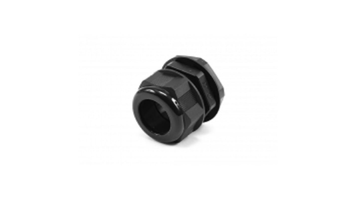 Hammond 1427NCG Series Black Nylon Cable Gland, PG29 Thread, 18mm Min, 25mm Max, IP68