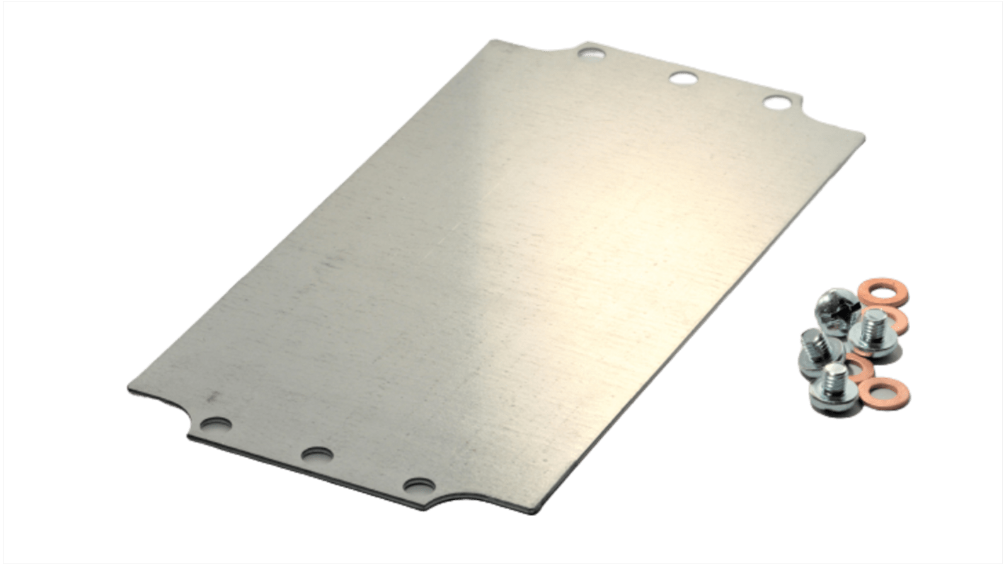 Hammond Steel Mounting Plate, 4.72in W, 219.964mm L for Use with 1590ZGRP123 enclosure