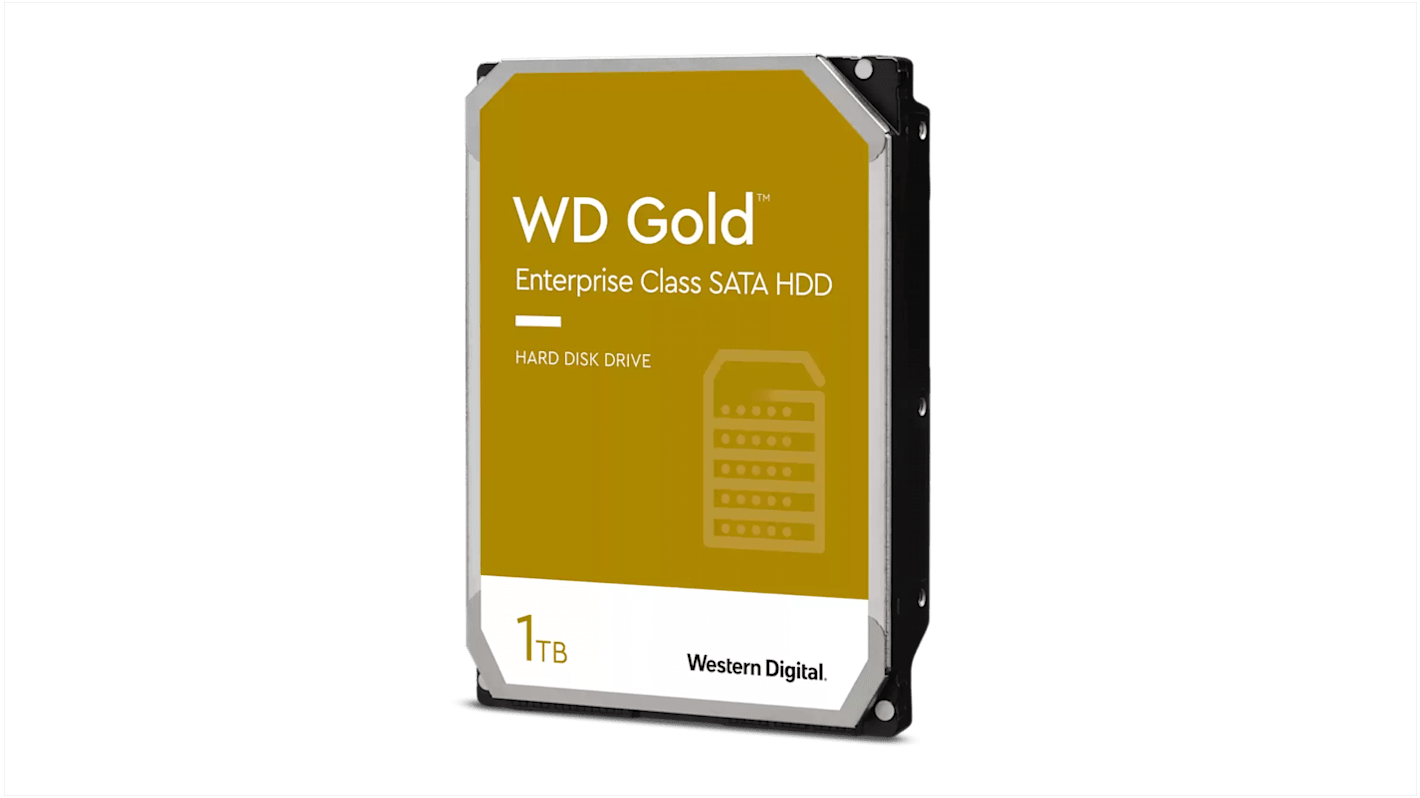 Western Digital WD Gold Enterprise HDD, 3,5 Zoll Intern Festplattenlaufwerk SATA I Industrieausführung, 10 TB, HDD