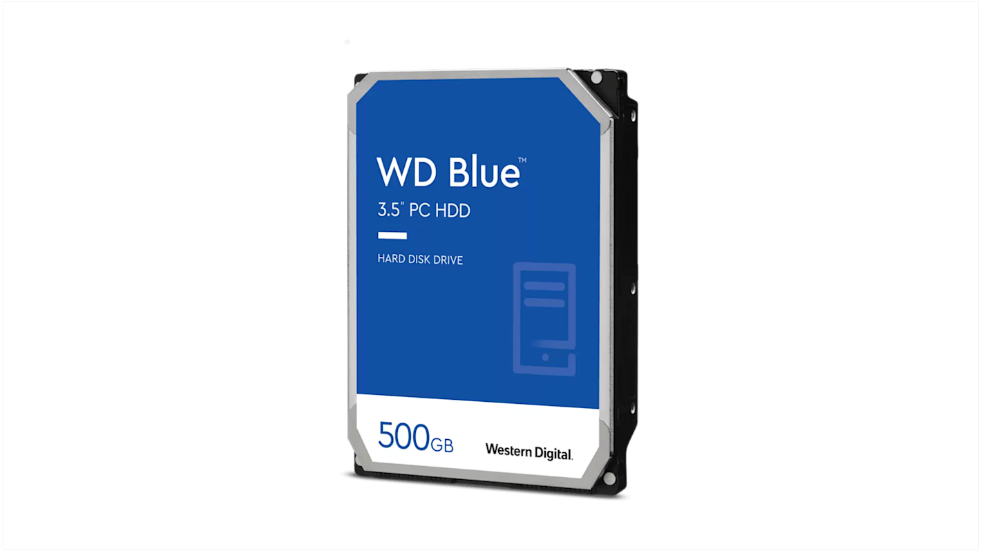 Western Digital WD Blue 3,5-Zoll-PC-Festplatte, 3,5 Zoll Intern Festplattenlaufwerk SATA III Industrieausführung, 1 TB,