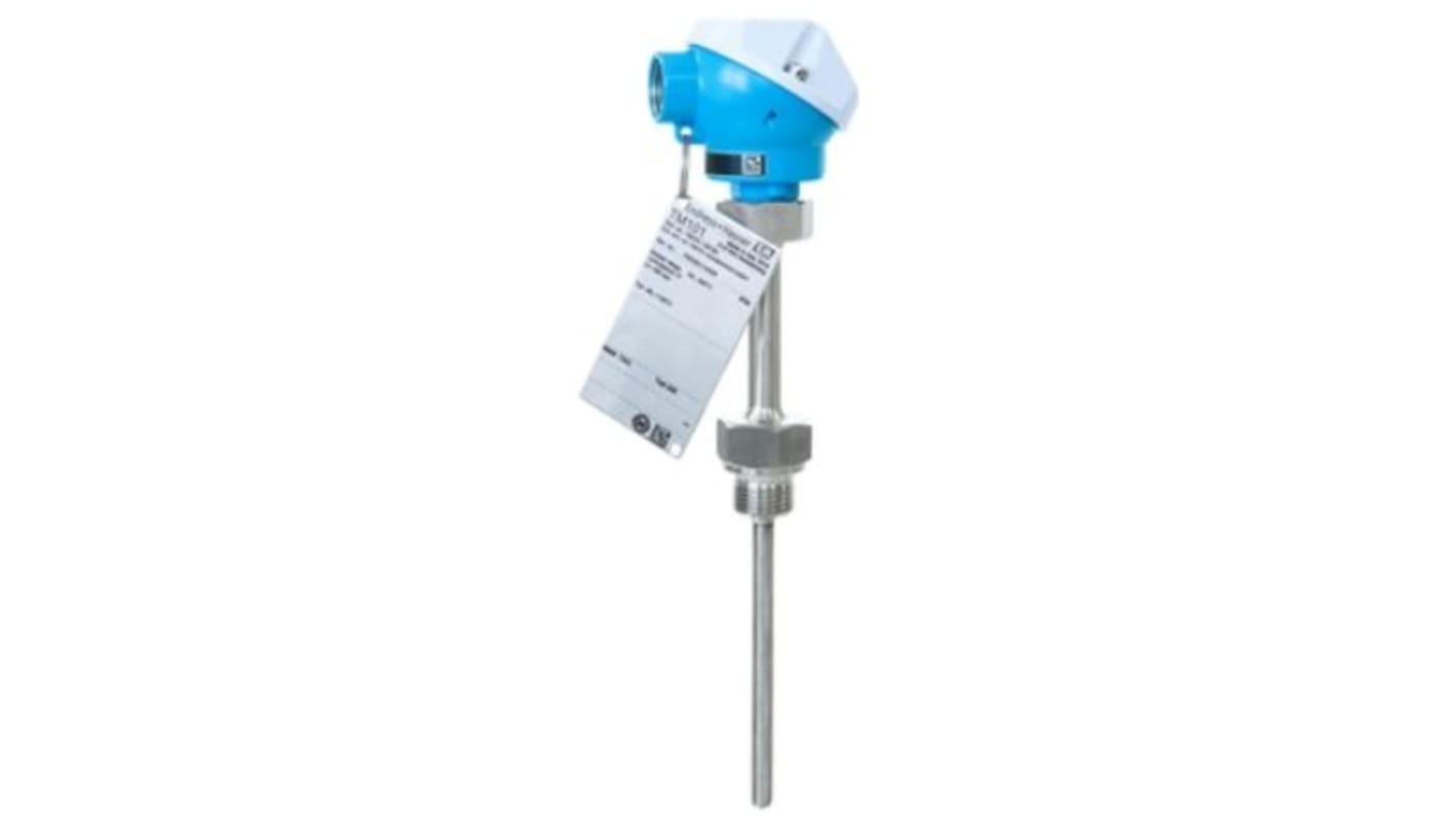 Sensor RTD PT100 Endress+Hauser de 4 hilos, sonda: Ø 6mm, long. 250mm, temp. -50°C → +650°C, Analógico de 4-20 mA