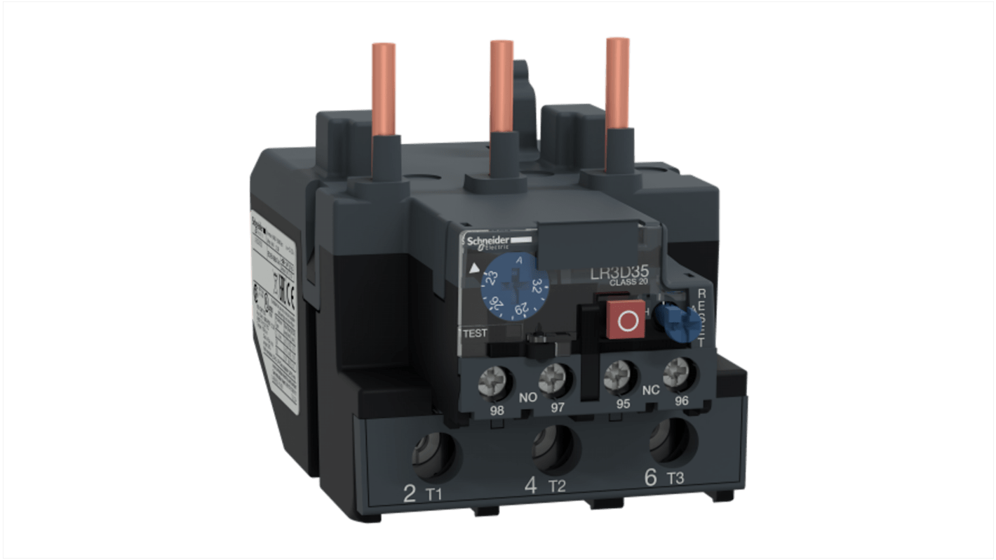 LR3D3553 Schneider Electric Thermal Overload Relay 1 NO + 1 NC, 23 →