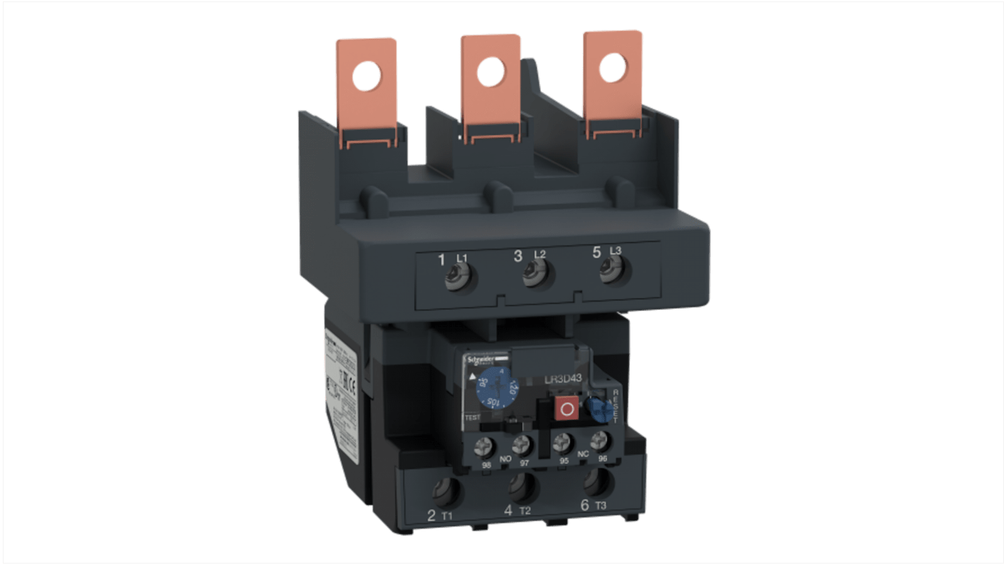 Relè di sovraccarico termico Schneider Electric, 1 NA + 1 NC, carico FLC 95 →120 A, 5 A