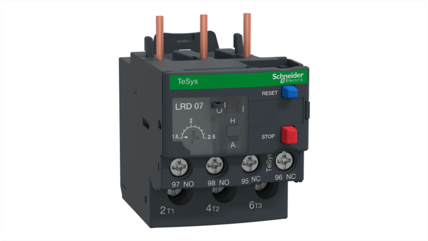 LRD07L6 Schneider Electric Thermal Overload Relay 1 NO + 1 NC, 1.6 →
