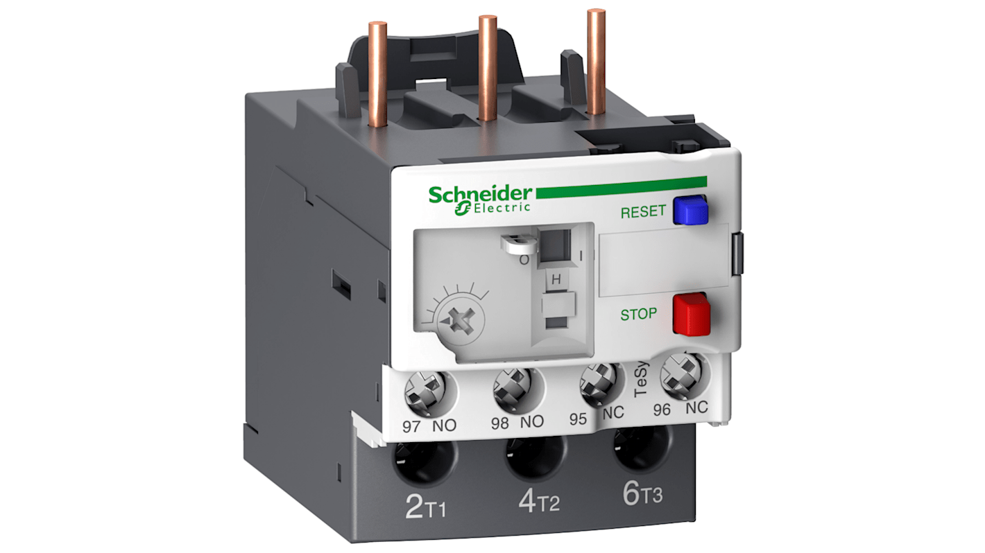 Schneider Electric Thermal Overload Relay 1 NO + 1 NC, 4 → 6 A F.L.C, 5 A Contact Rating, TeSys