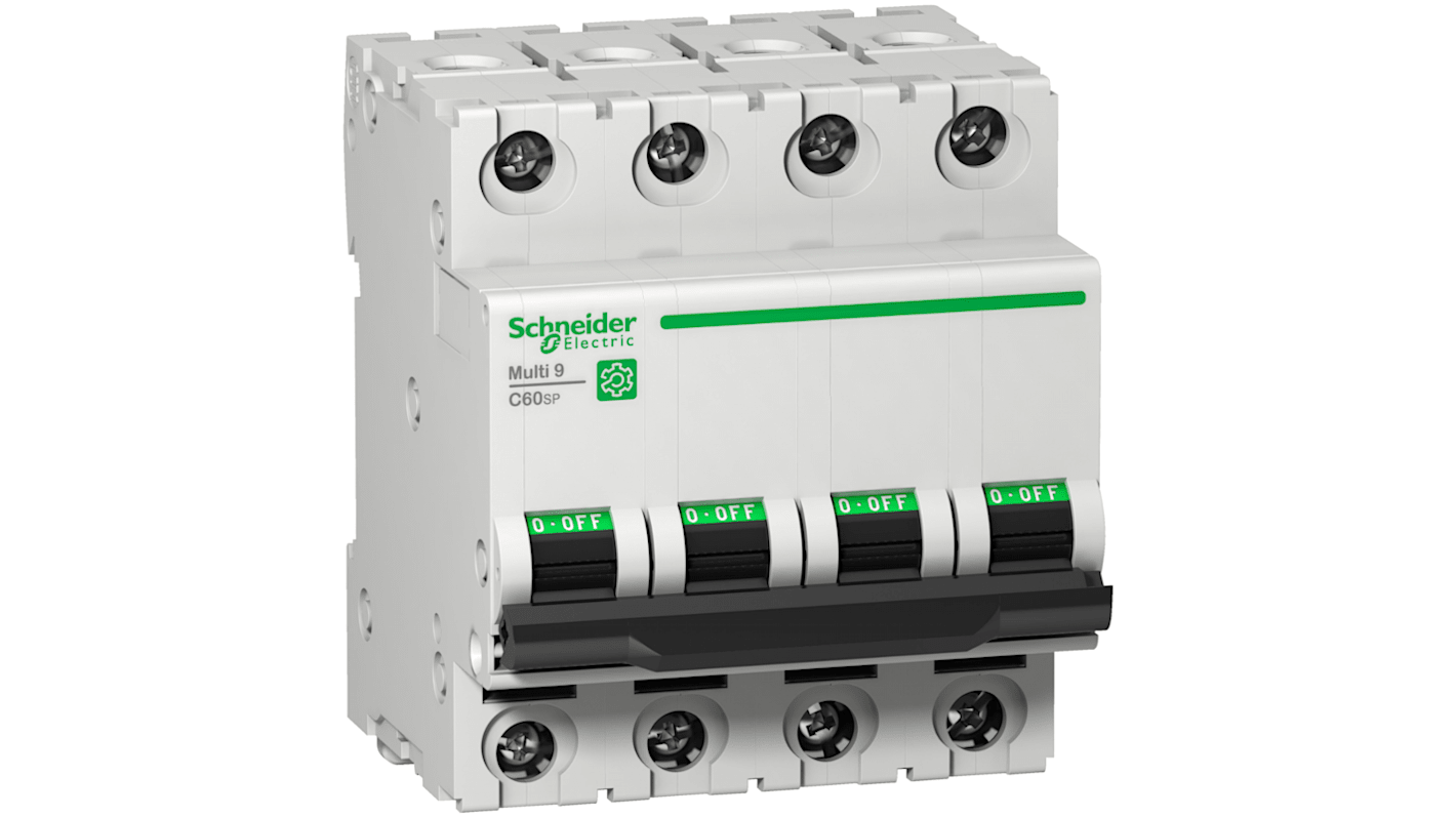 Disjoncteur Schneider Electric 4P, 63A, montage rail DIN