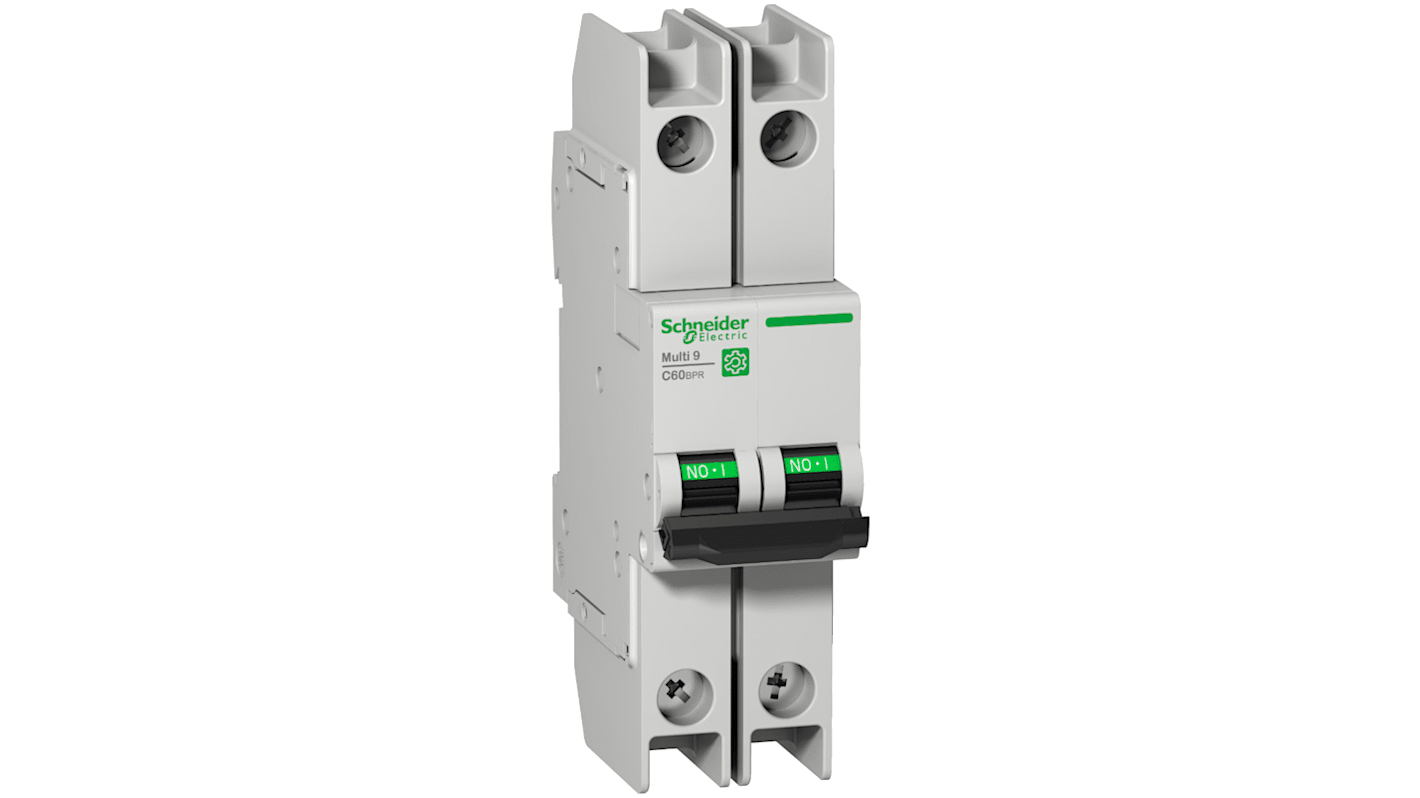 Schneider Electric Multi 9 MCB Mini Circuit Breaker, 2P, 1A Curve C, 277V AC