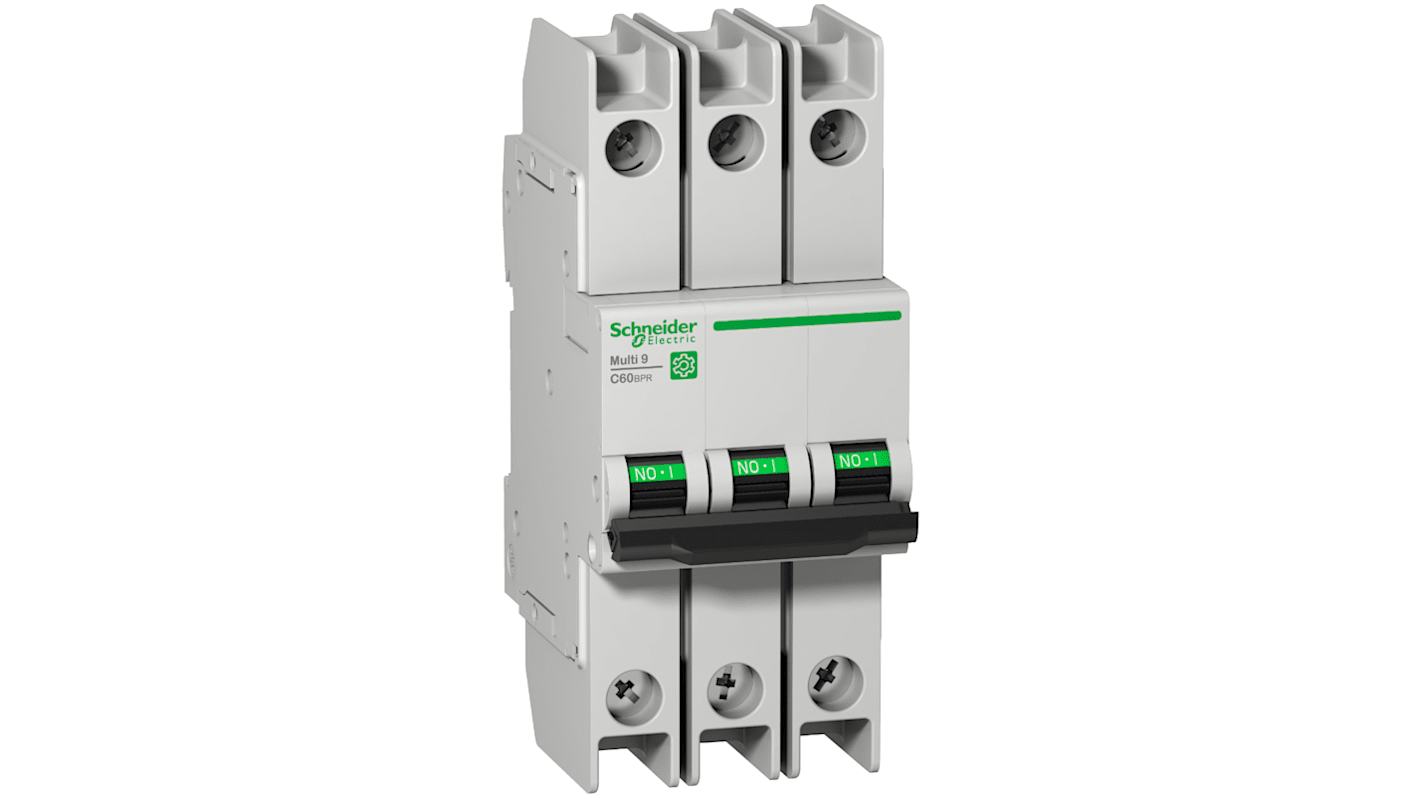 Schneider Electric Multi 9 MCB Mini Circuit Breaker, 3P, 1A Curve C, 277V AC