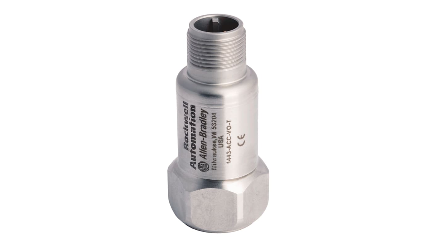 Sensor de vibraciones Rockwell Automation 1443-ACC-GP-T, 20 mA, -55°C → +120°C, 19 x 36 mm