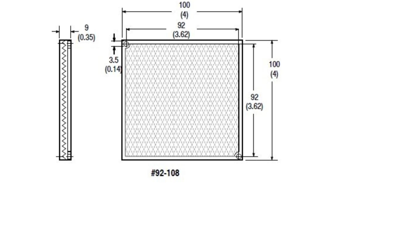 Réflecteur LED, Rockwell Automation Carré