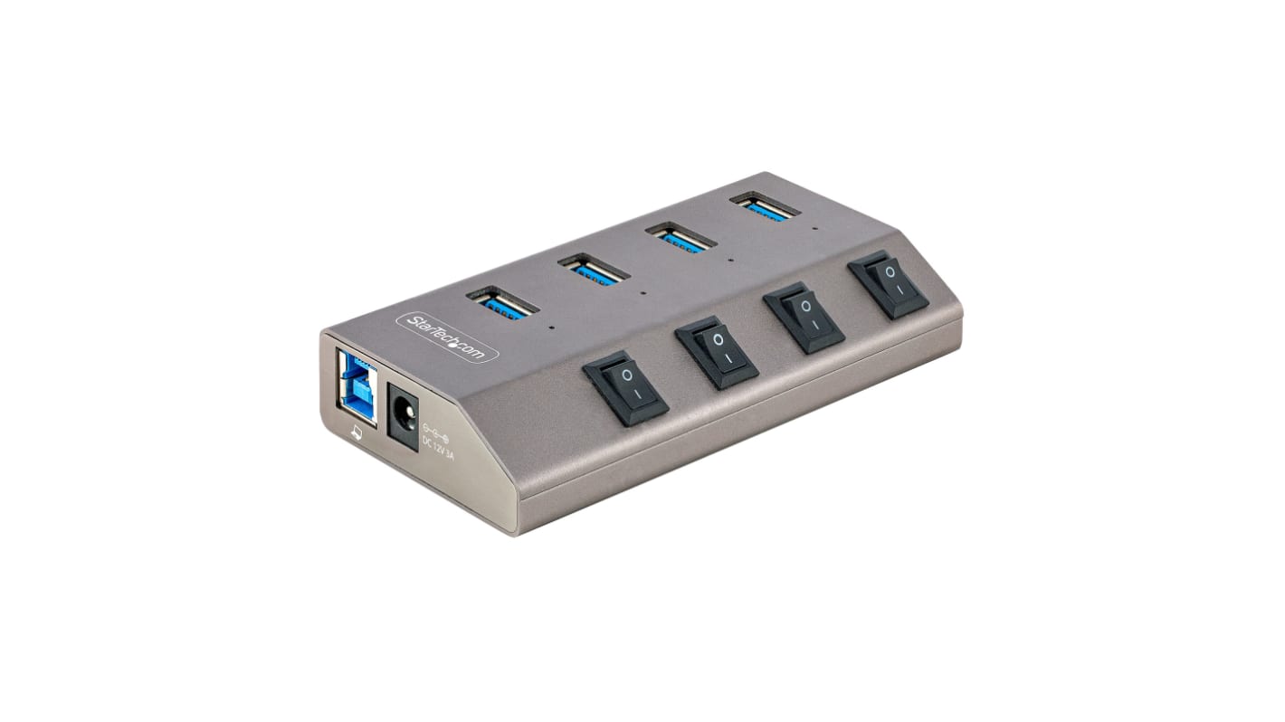 StarTech.com, USB 3.0 USB-C-Hub, 4 USB Ports, USB A, USB B, USB, Netzteil, 2.3 x 0.8 x 4.5Zoll