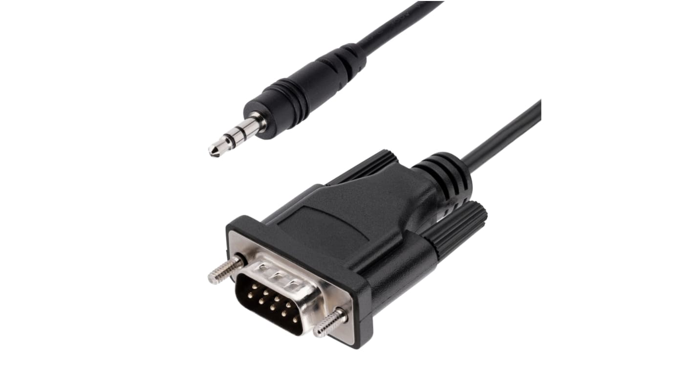 Cable serie StarTech.com, long. 1m, color Negro, con. A: Sub-D de 9 contactos Macho, con. B: Conector jack estéreo de