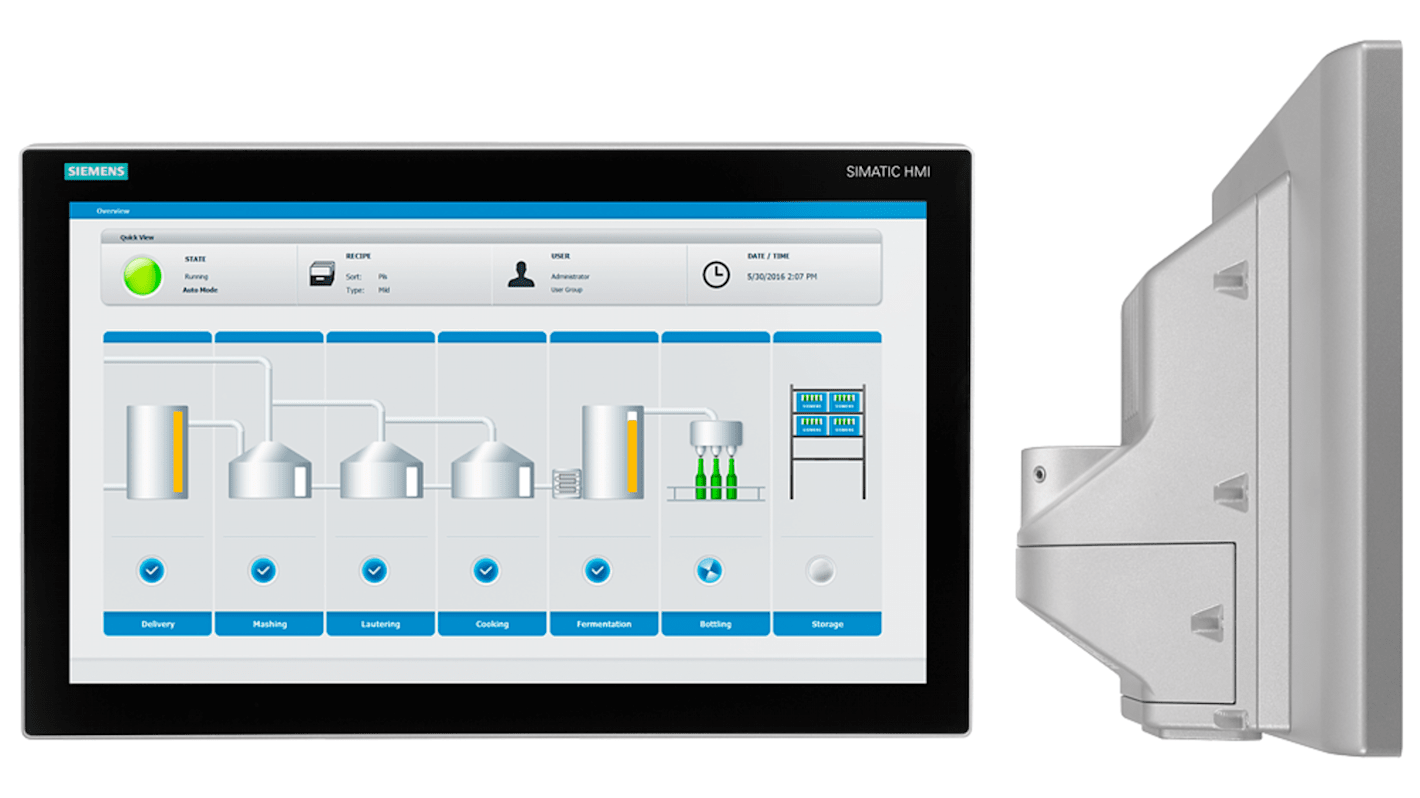 Pannello HMI Siemens, TP1900 Comfort PRO, 18,5 poll., serie SIMATIC, display TFT