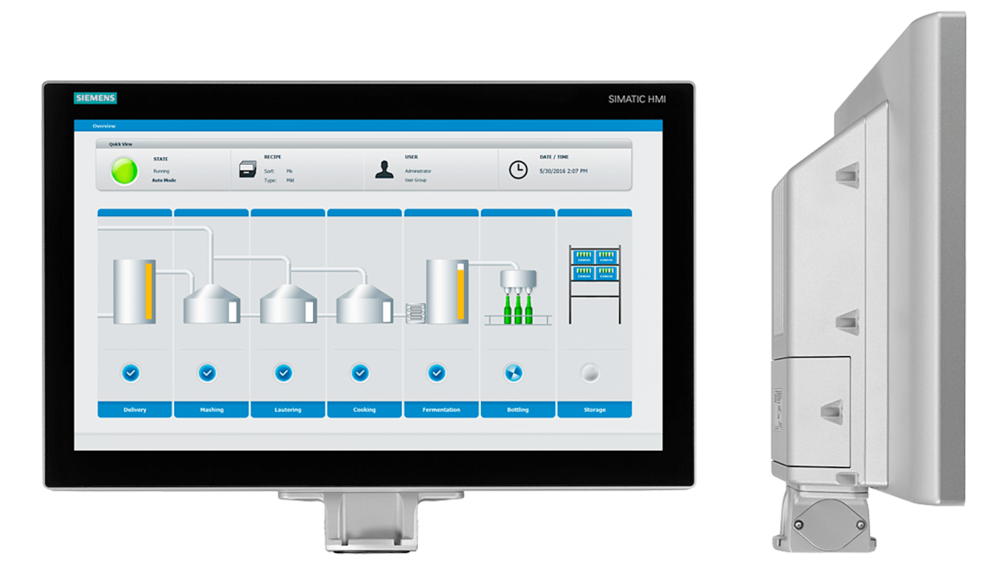 Pannello HMI Siemens, TP1900 Comfort PRO, 15,6 poll., serie SIMATIC, display TFT