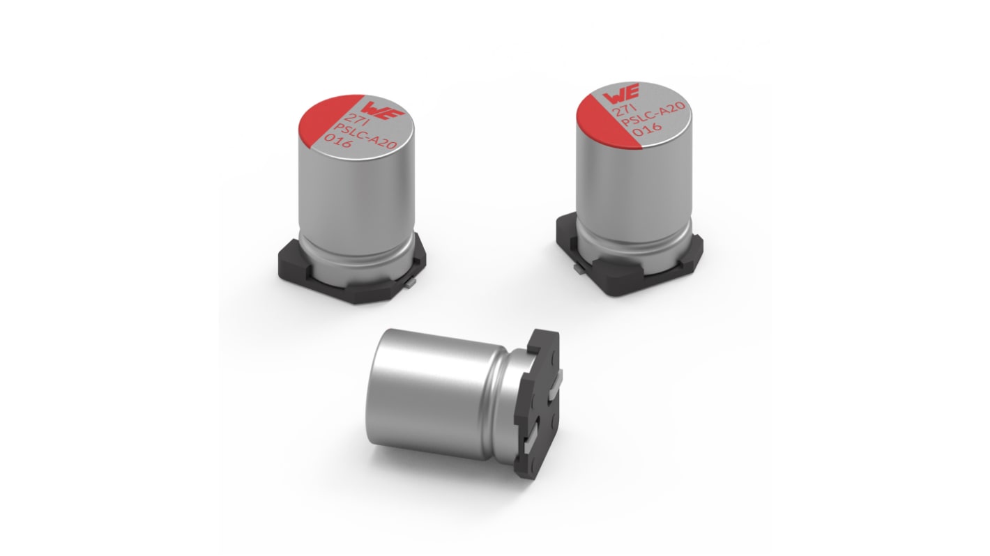 Wurth Elektronik 4.7μF Surface Mount Polymer Capacitor, 100V dc