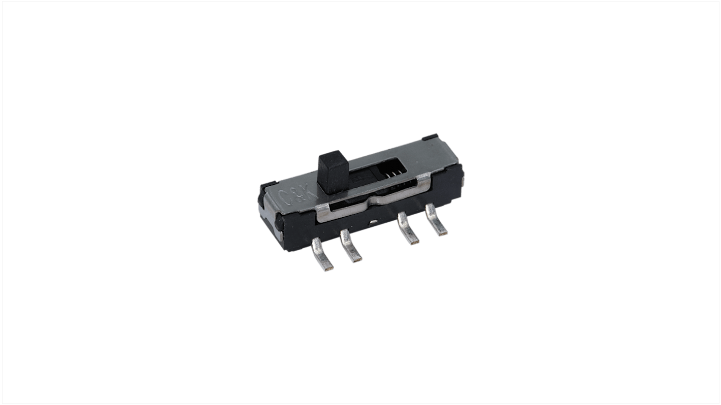 C & K Schiebeschalter (Ein)-(Ein), 2-poliger Umschalter SMD 3 A