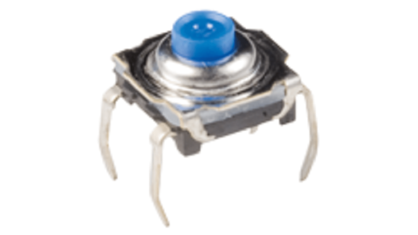 C & K IP60 Silver Standard Tactile Switch, SPST 50 mA Surface Mount