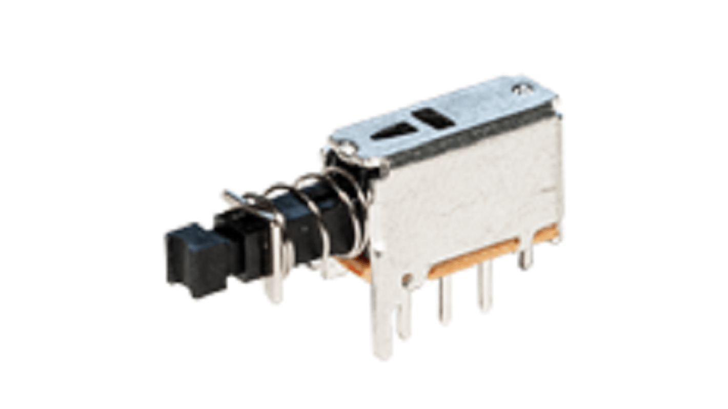 Interruptor de Botón Pulsador C & K PN0, DPDT, On-(On), 30V, Montaje en orificio pasante