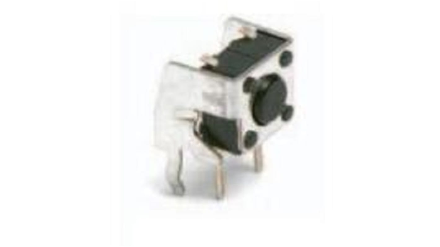 C & K Silver Momentary Tactile Switch, SPST 50 mA Through Hole