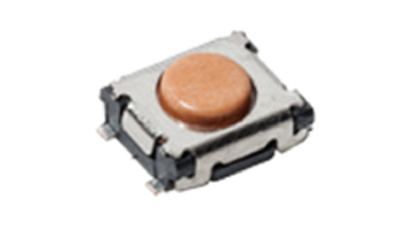 C & K IP40 Silver Standard Tactile Switch, SPST 50 mA Surface Mount