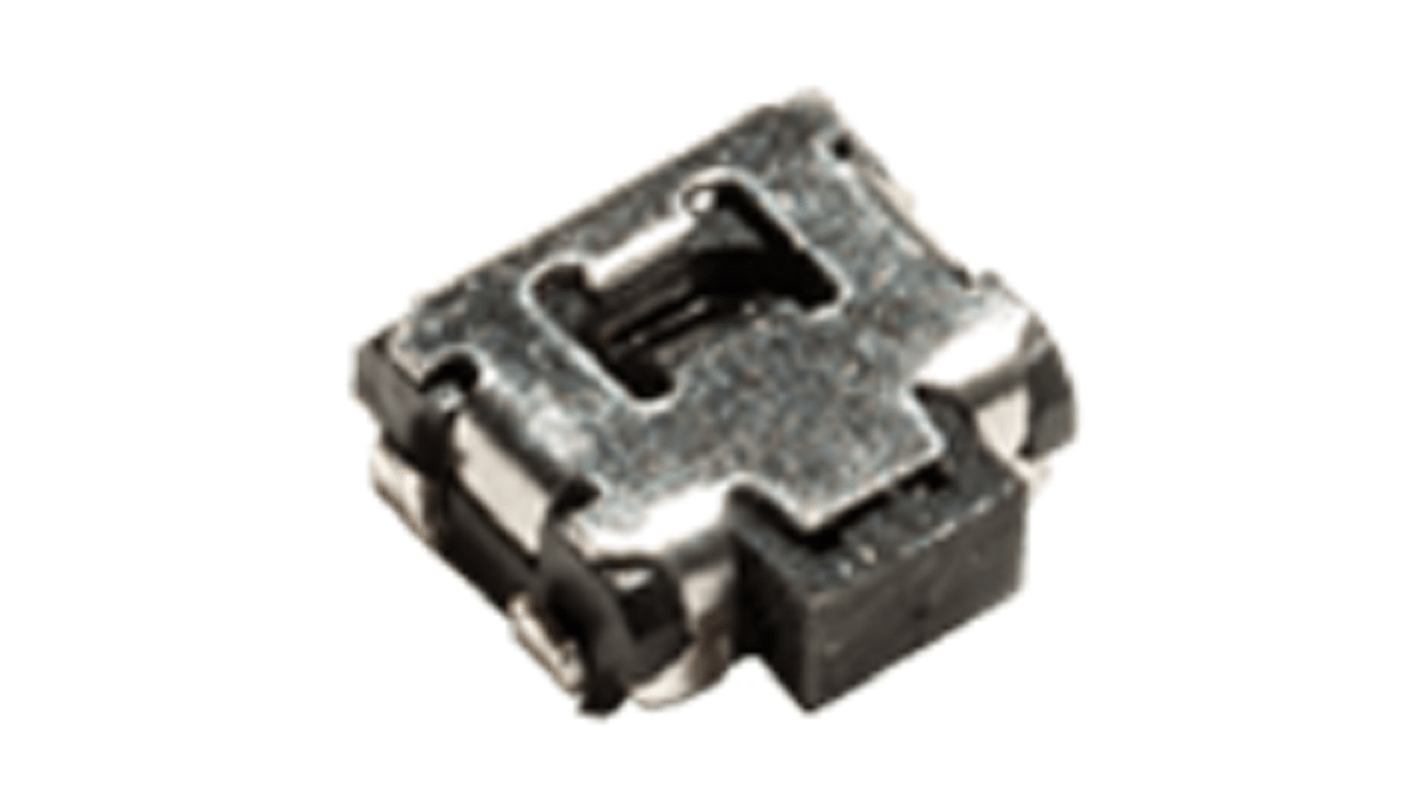 IP40 Silver Rectangular Button Tactile Switch, SPST 50 mA Surface Mount
